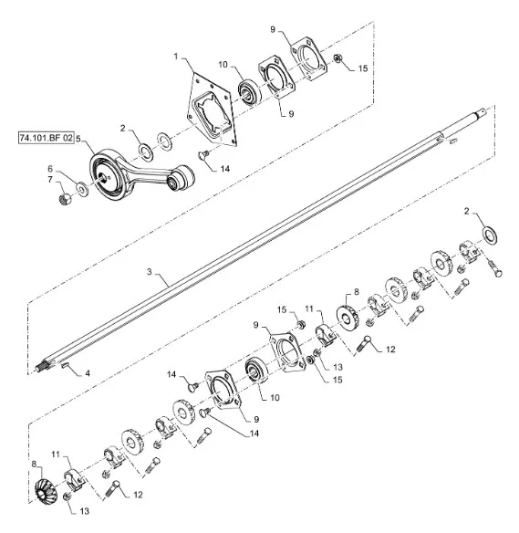 1322616C2 - Вал прив. стана решетн. и шнеков зерн. 2388, 6130
